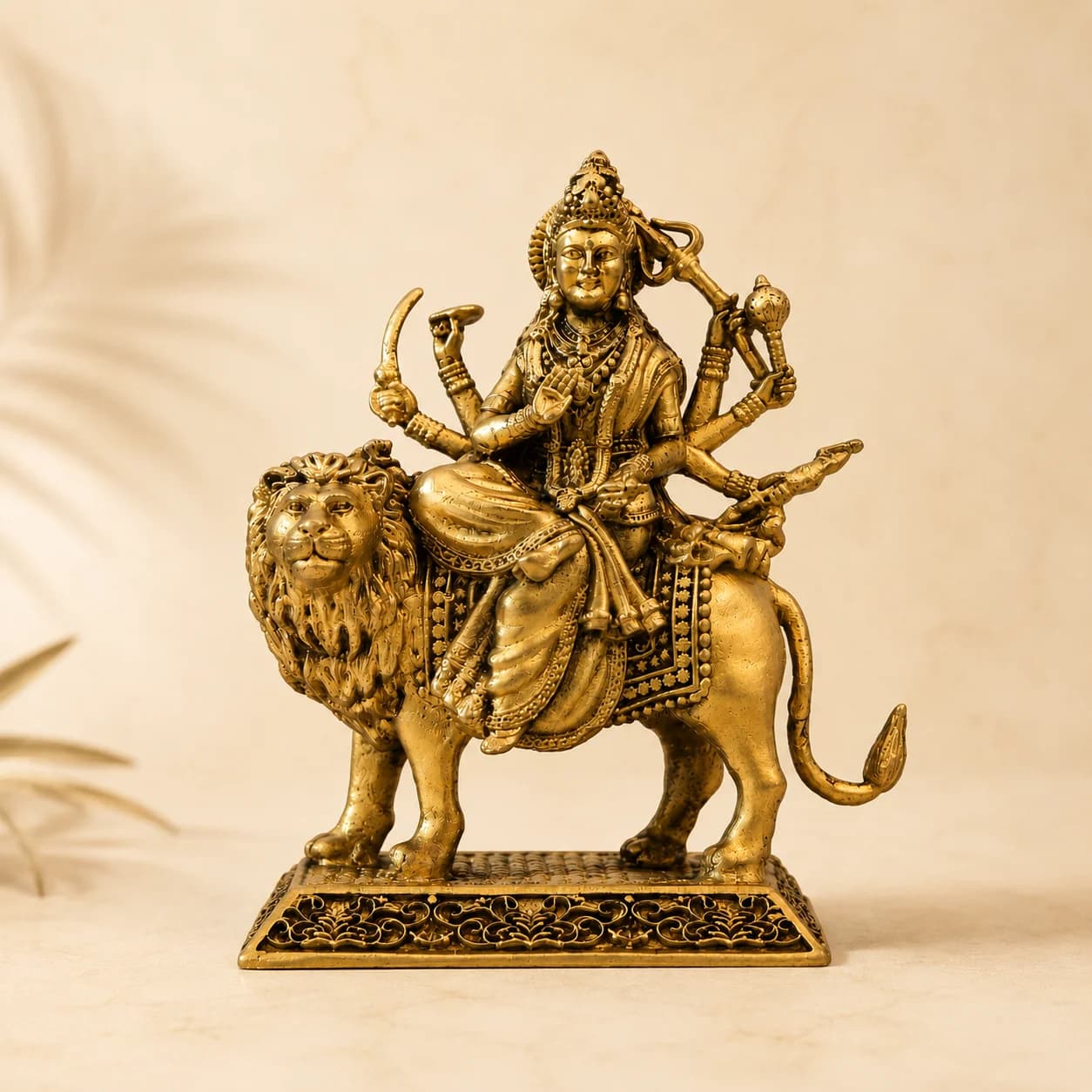 Goddess Durga Brass Idol